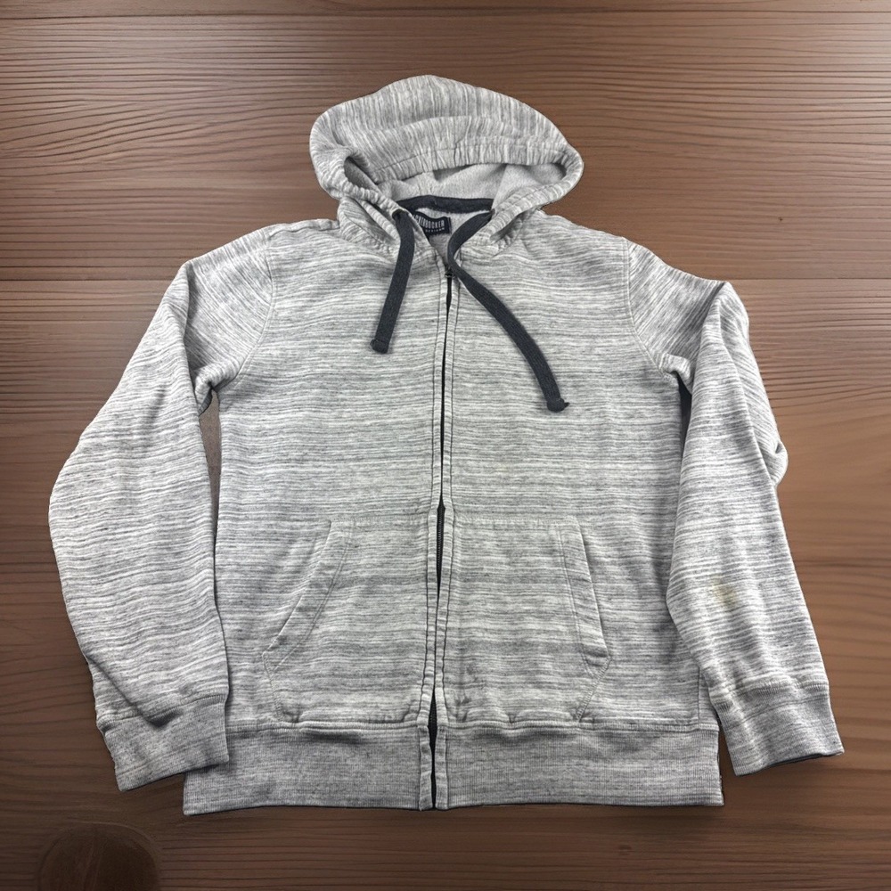 Knickerbocker Zip Up Hoodie Mens XL Gray Drawstring Sweatshirt Sweater Golf READ